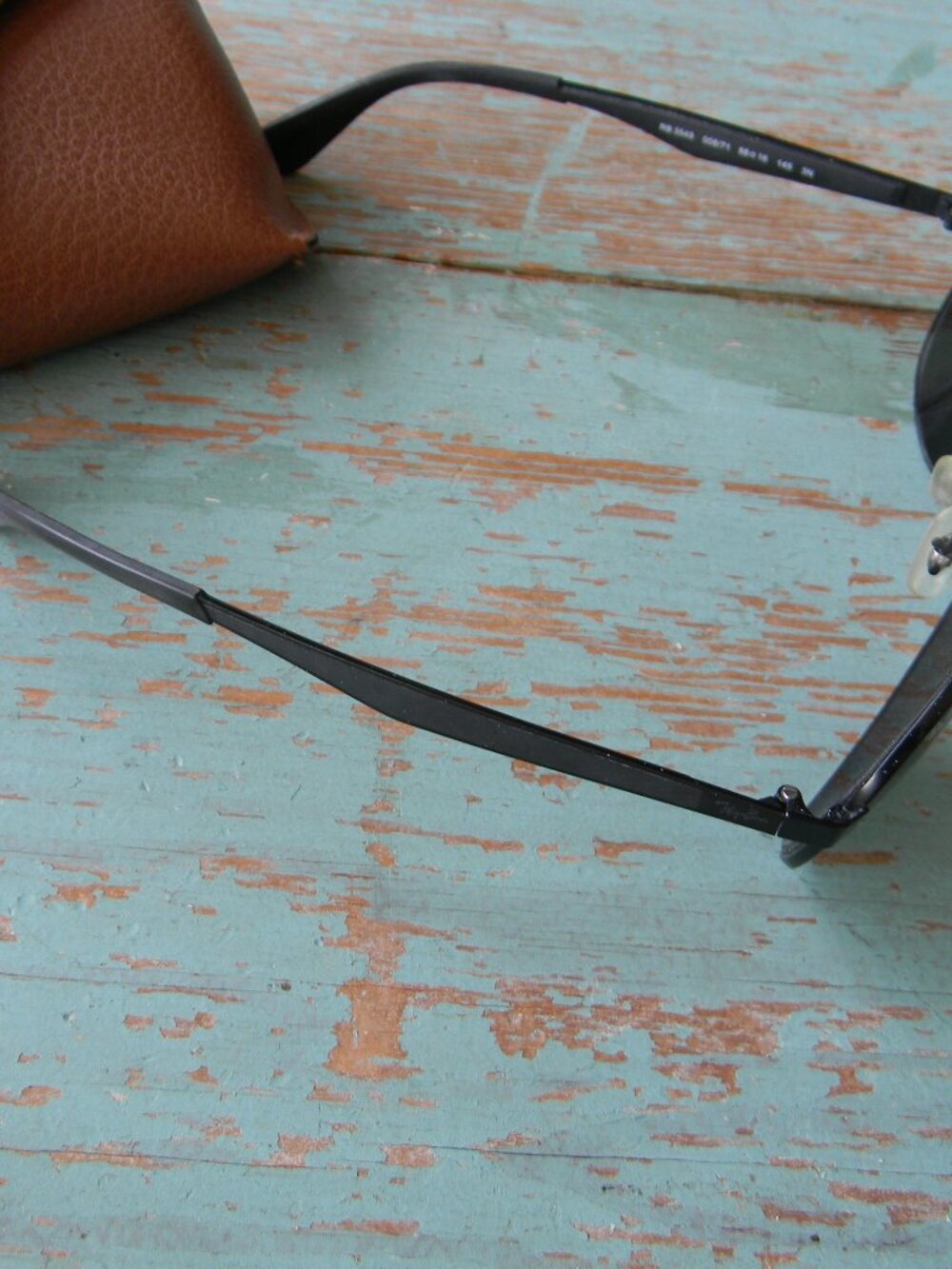 RAY-BAN BLACK AVIATOR SUNGLASSES & CASE **FRAMES ONLY, HAVE PRESCRIPTION LENSES - Picture 4 of 7